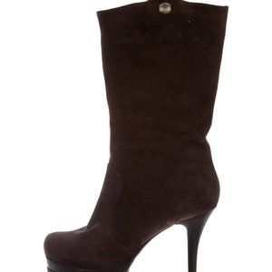 Authentic FENDI Suede Brown Platform Boots